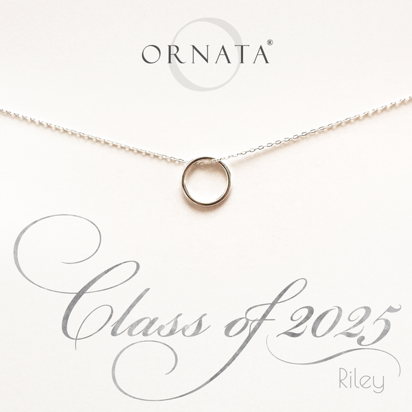 Class of 2025 Graduation Necklace Sterling Silver - Personalized