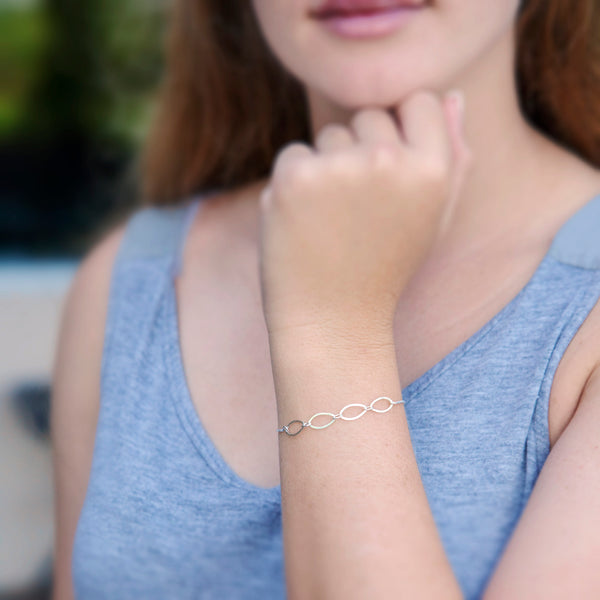 Personalized bracelet - sterling silver bracelet for families and mothers - custom family jewelry makes great gifts for baby showers, weddings, bridal showers, or mother’s day .