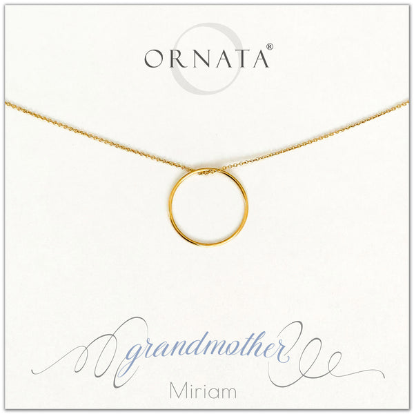 Grandmother necklace - personalized gold necklaces. Our 14 karat gold filled custom jewelry is a perfect gift for grandmas or grandmothers and mothers. Part of our Generations Jewelry collection. Also a good gift for Mother’s Day.