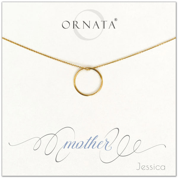 Mother or Mom - personalized gold necklaces. Our 14 karat gold filled custom jewelry is a perfect gift for mothers, daughters, granddaughters, grandmothers, sisters, best friends, wives, girlfriends, and family members. Also a good gift for Mother’s Day.