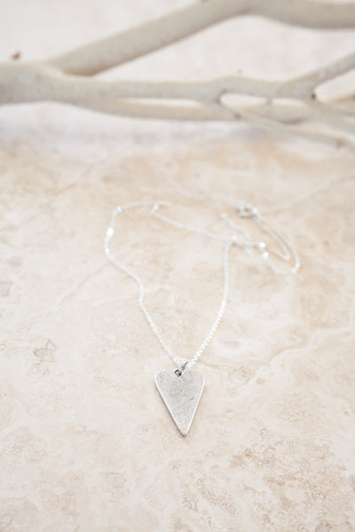 “Forever in My Heart” Sterling Silver and Silver Plated Heart Necklace