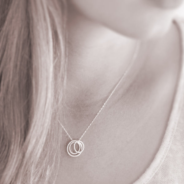 Custom Mother of 2 Necklace - personalized jewelry is sterling silver and the custom necklaces are perfect gifts for a mother, daughter, granddaughter, grandmother, best friend, wife, girlfriend, or family member. Also good Mother’s Day gift or Mother’s Day jewelry for moms of two children.