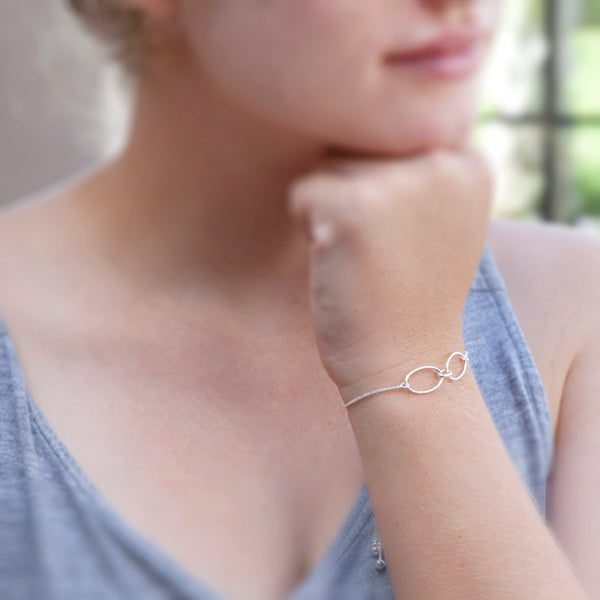 Personalized bracelet - sterling silver friendship bracelet for soul sisters - custom jewelry for best friend or sister