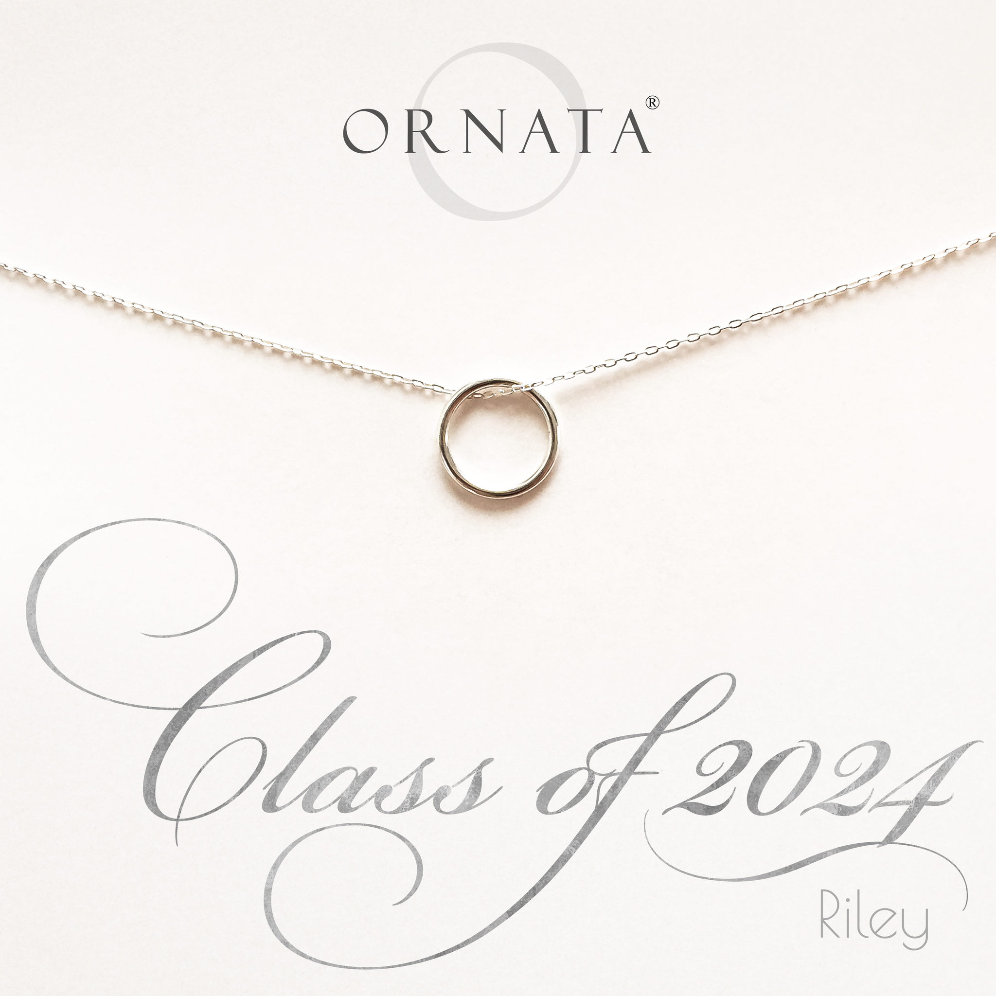 Class of 2024 Graduation Necklace Sterling Silver - Personalized