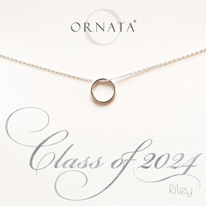 Class of 2024 Graduation Necklace Sterling Silver - Personalized