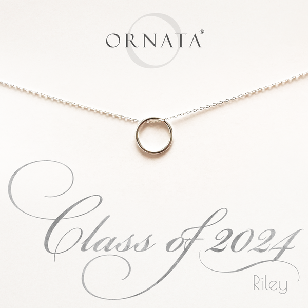 Class of 2024 Necklace Sterling Silver - Personalized