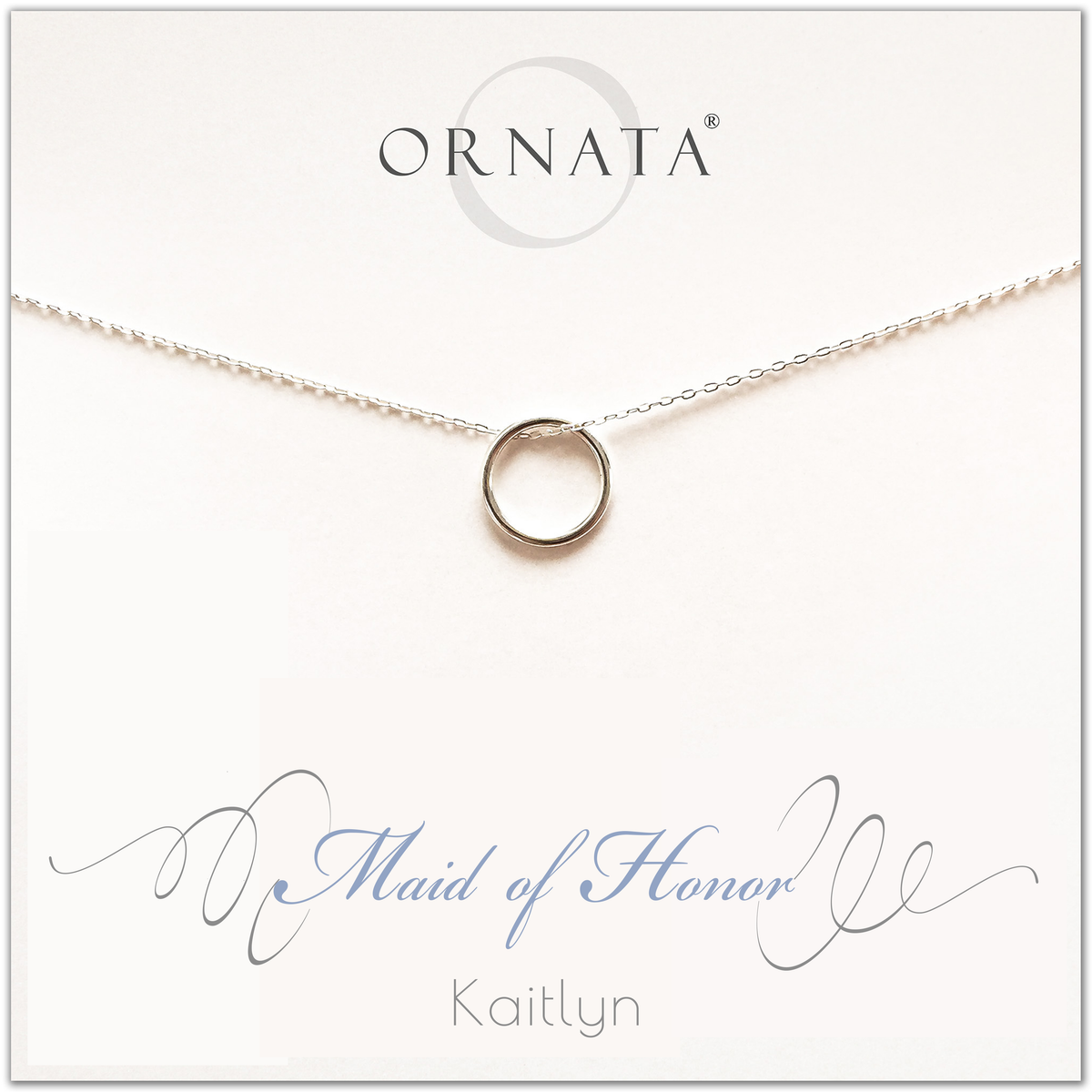 Maid of Honor Necklace in Sterling Silver