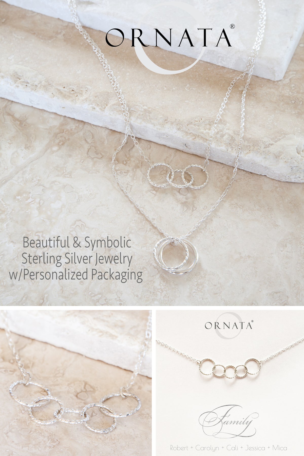 Personalized sorority necklace - sterling silver necklace for sorority sisters - custom sorority jewelry makes great gifts for your big sister or little sister. Big Little necklaces are also a perfect gift for big little reveal day!
