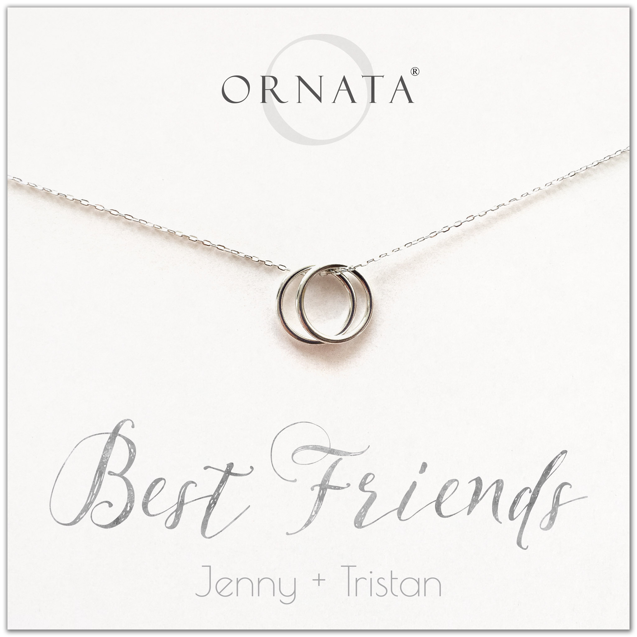 Best Friends Personalized Sterling Silver Necklace – Ornata