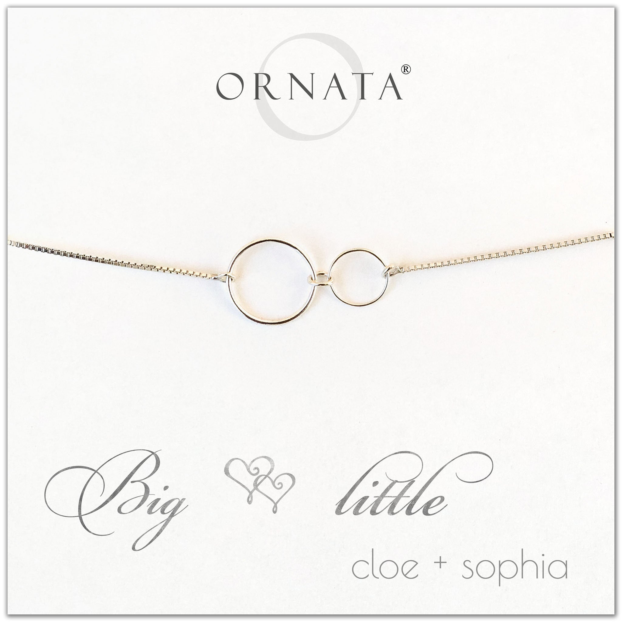 Big Little Sorority Sisters personalized sterling silver bolo bracelet. Our custom bracelets make good gifts for sororities or sisters. Perfect for big little reveal day! 