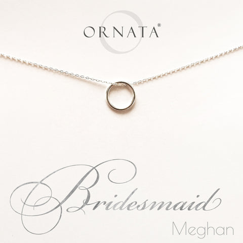 “Bridesmaid" Sterling Silver Necklace | Small