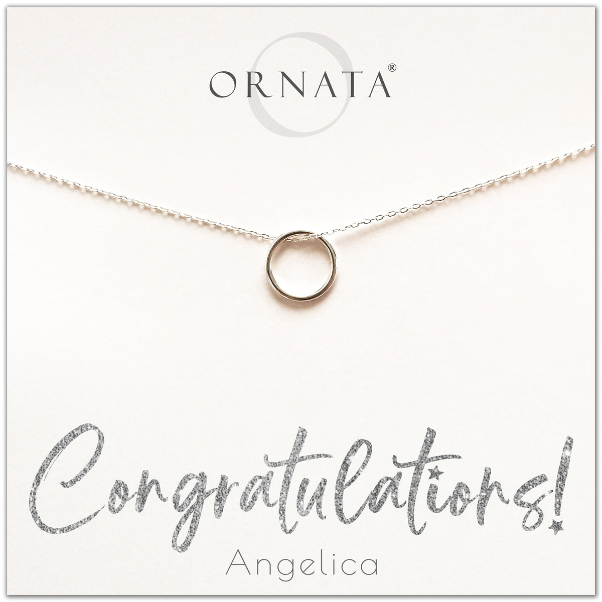Personalized Congratulations Sterling Silver Necklace