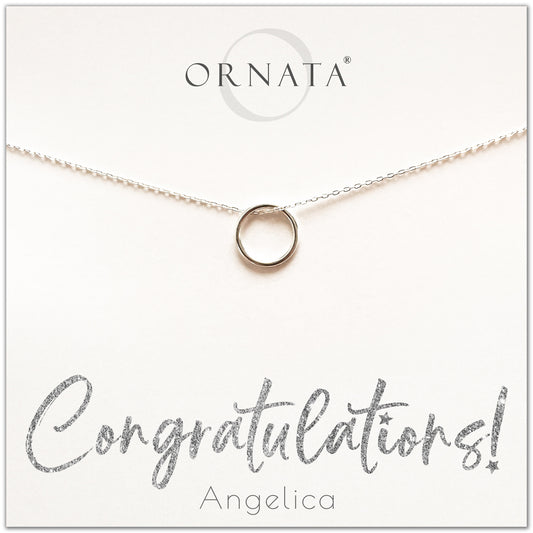 Personalized Congratulations Sterling Silver Necklace