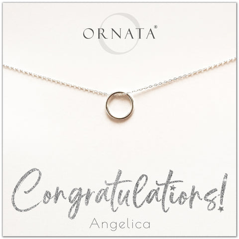 Graduation Gifts | Congratulations Necklace Sterling Silver - Personalized