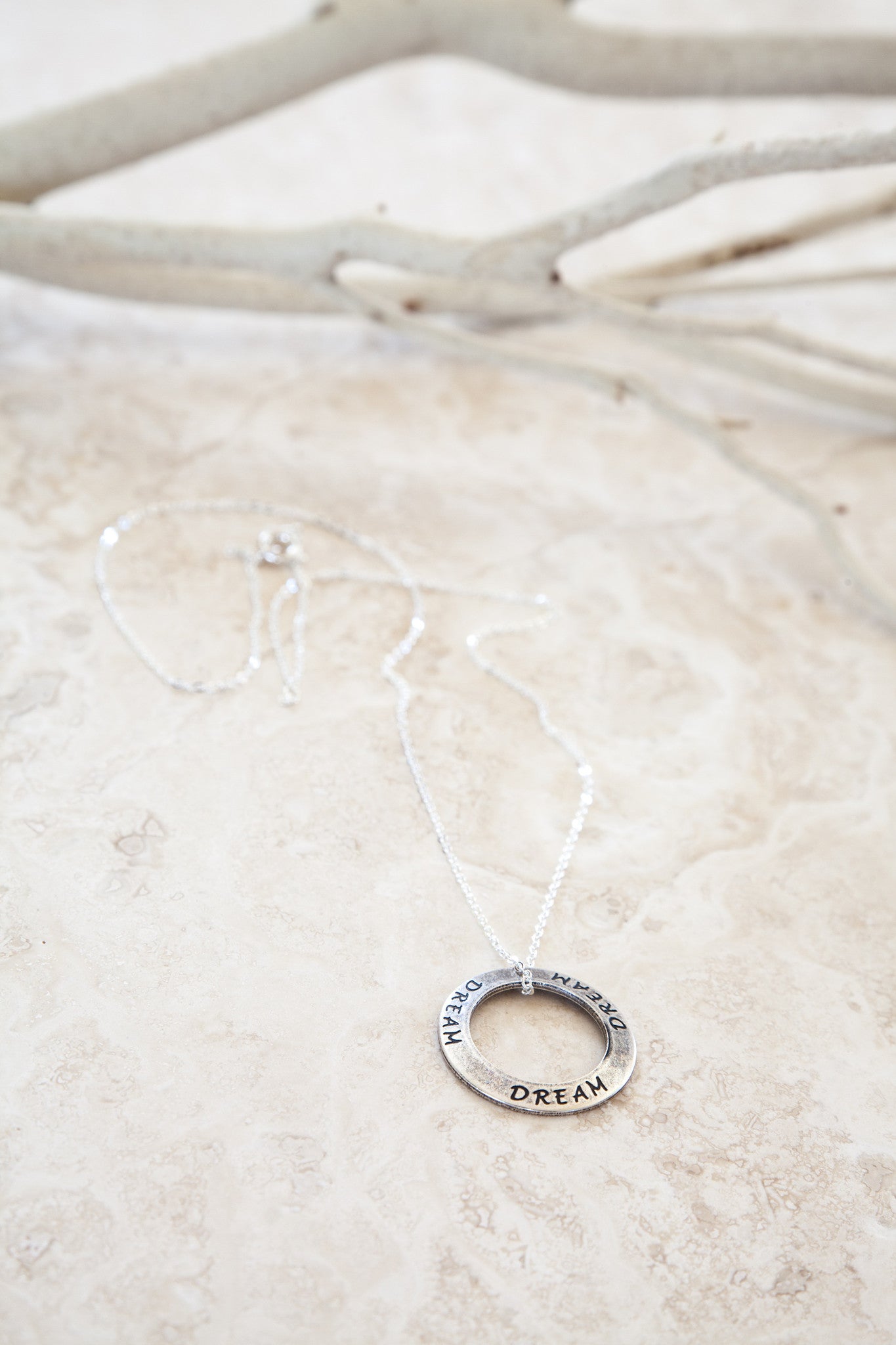 Delicate Sterling Silver and Silver Plated Dream Necklace