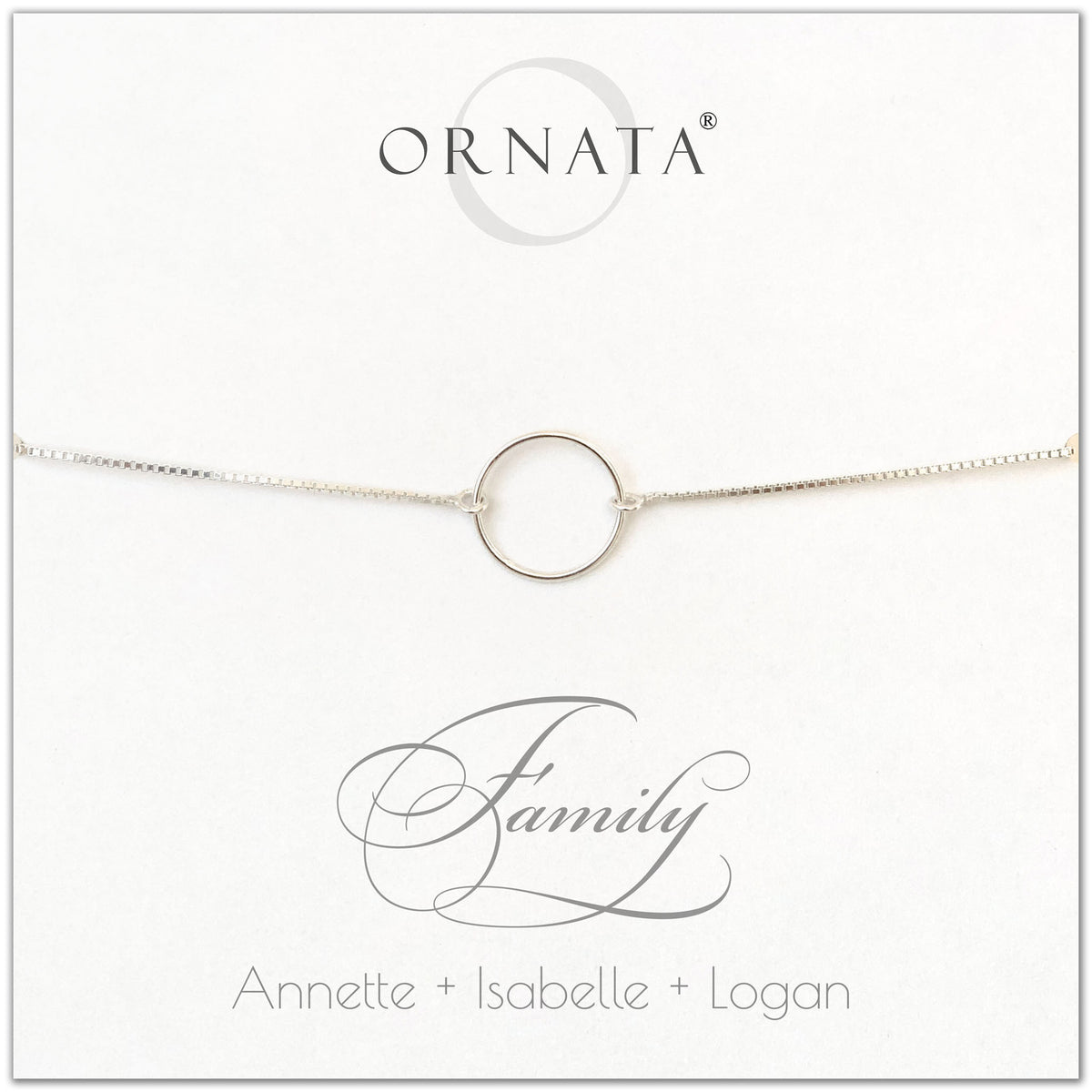 Family personalized sterling silver bolo bracelet. Our custom bracelets make good gifts for mothers, daughters, grandmothers, or granddaughters. Great mother’s day gift.
