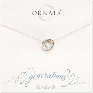 Three Generations PERSONALIZED Sterling Silver Necklace by Ornata
