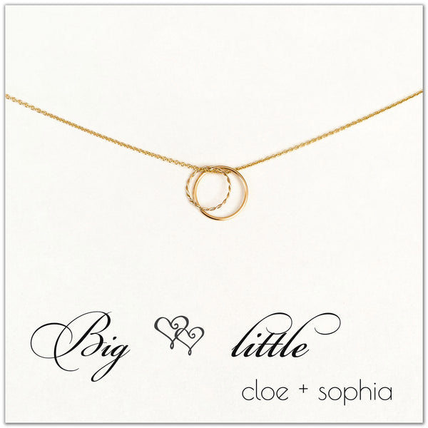 Gold Filled “Big Little" Necklace | Sisters