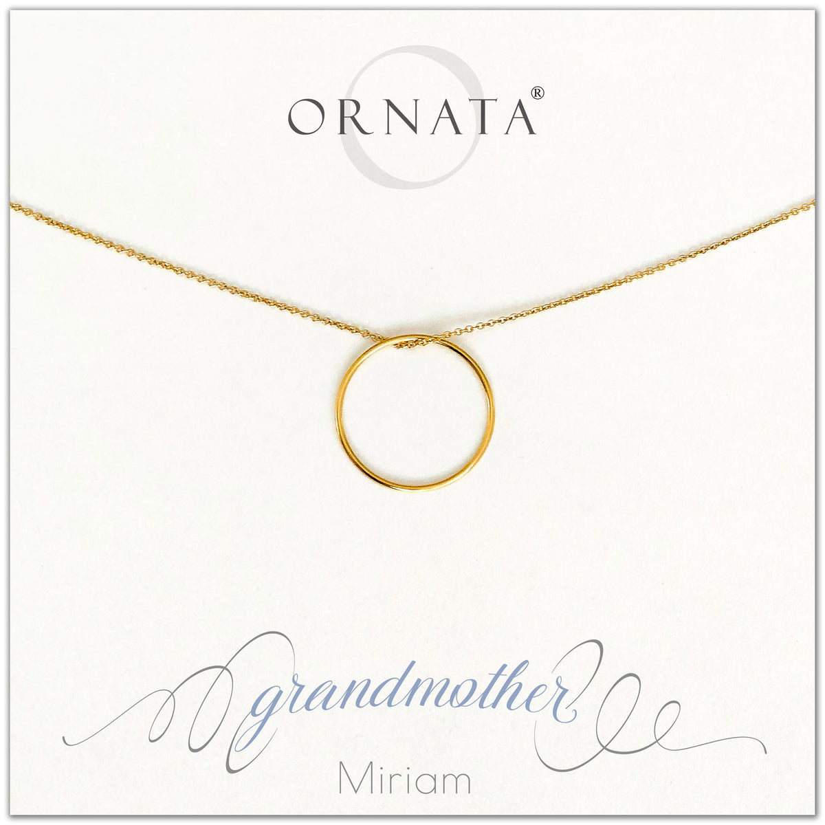 Grandmother necklace - personalized gold necklaces. Our 14 karat gold filled custom jewelry is a perfect gift for grandmas or grandmothers and mothers. Part of our Generations Jewelry collection. Also a good gift for Mother’s Day. 