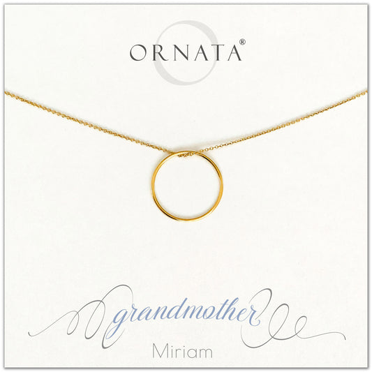 Grandmother necklace - personalized gold necklaces. Our 14 karat gold filled custom jewelry is a perfect gift for grandmas or grandmothers and mothers. Part of our Generations Jewelry collection. Also a good gift for Mother’s Day. 
