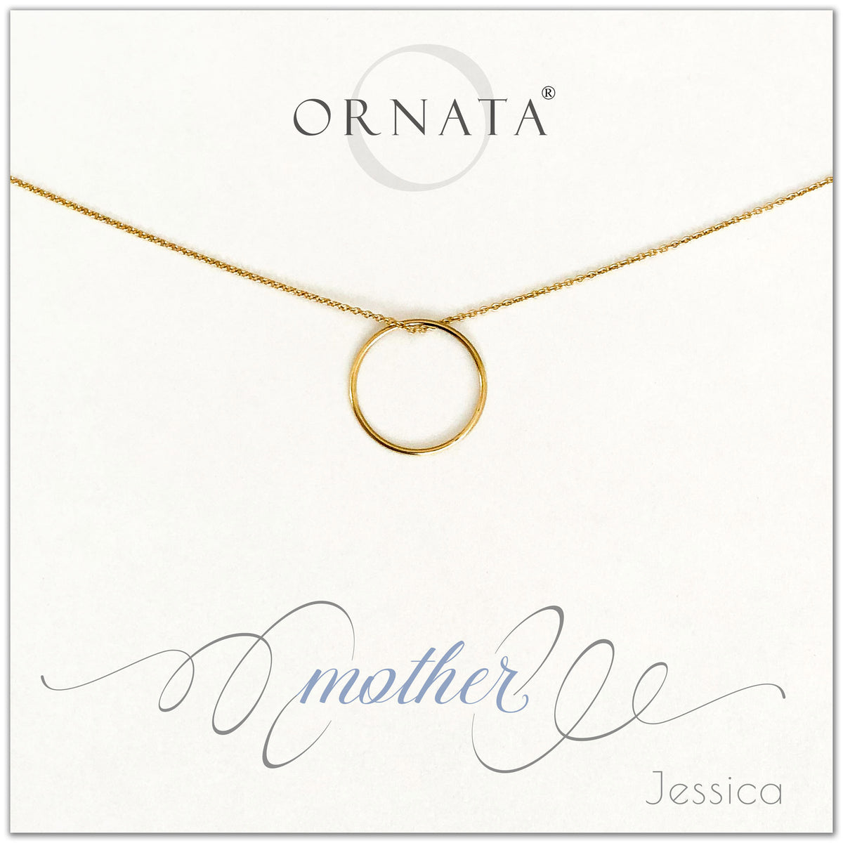 Mother or Mom - personalized gold necklaces. Our 14 karat gold filled custom jewelry is a perfect gift for mothers, daughters, granddaughters, grandmothers, sisters, best friends, wives, girlfriends, and family members. Also a good gift for Mother’s Day. 