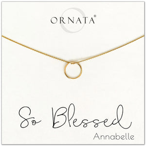 So Blessed - personalized gold necklaces. Our 14 karat gold filled custom jewelry is a perfect gift for best friends, sisters, daughters, or mother. Inspirational jewelry is also a good gift for Mother’s Day. 
