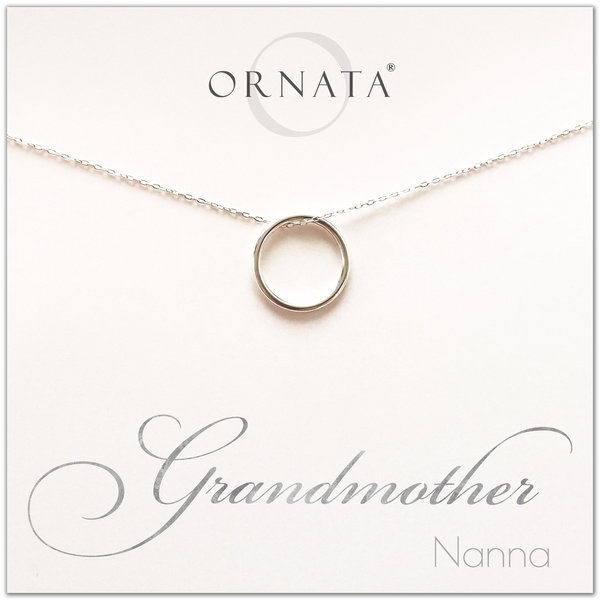 Grandmother necklace - personalized silver necklaces. Our sterling silver custom jewelry is a perfect gift for grandmas or grandmothers and mothers. Part of our Generations Jewelry collection. Also a good gift for Mother’s Day. Mother’s Day gift for grandma. 