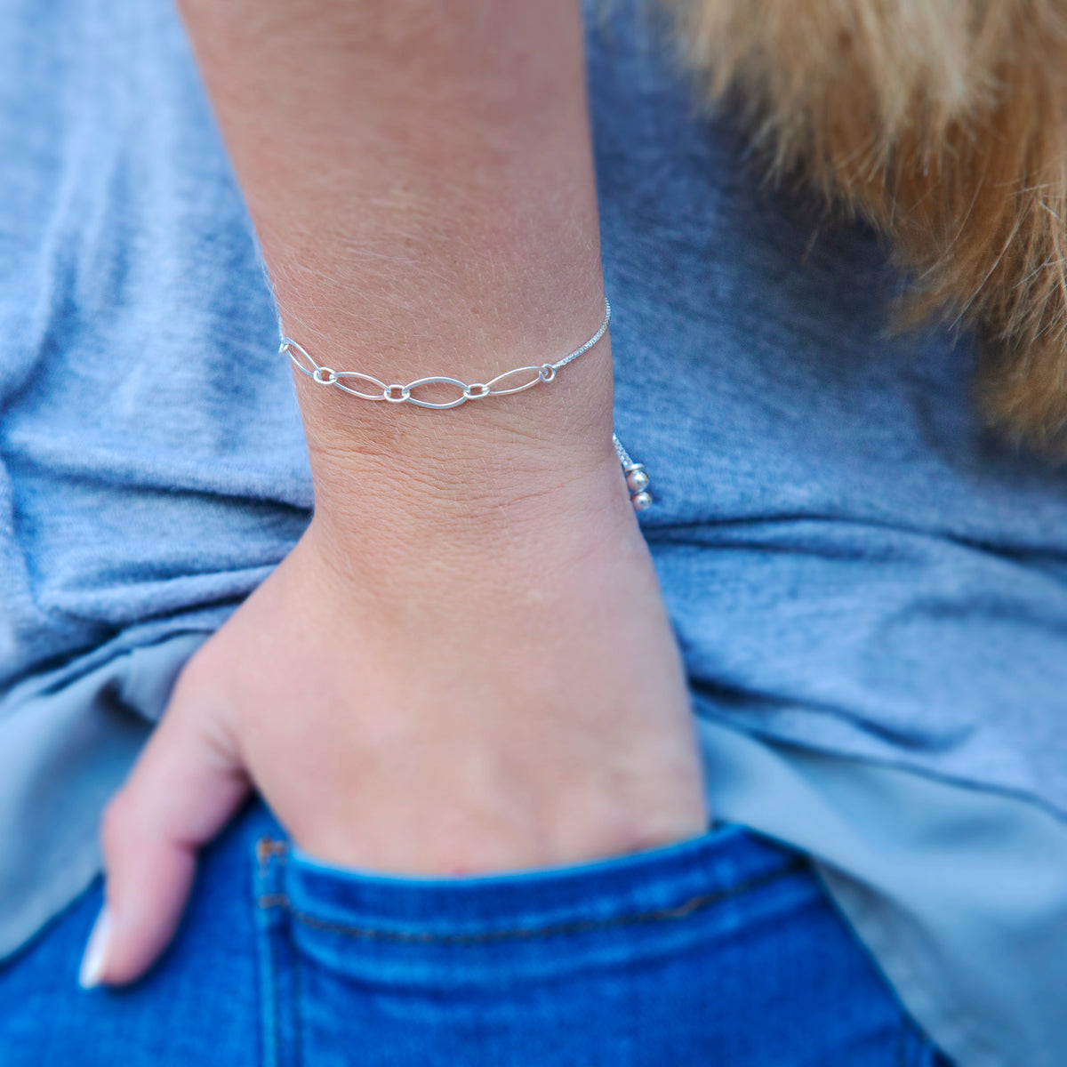 Custom family bracelets - sterling silver bolo bracelet for families of four - personalize the bolo bracelets with names of your family members. 