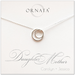 Mother Daughter PERSONALIZED Sterling Silver Necklace by Ornata