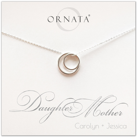 Mother Daughter PERSONALIZED Sterling Silver Necklace by Ornata