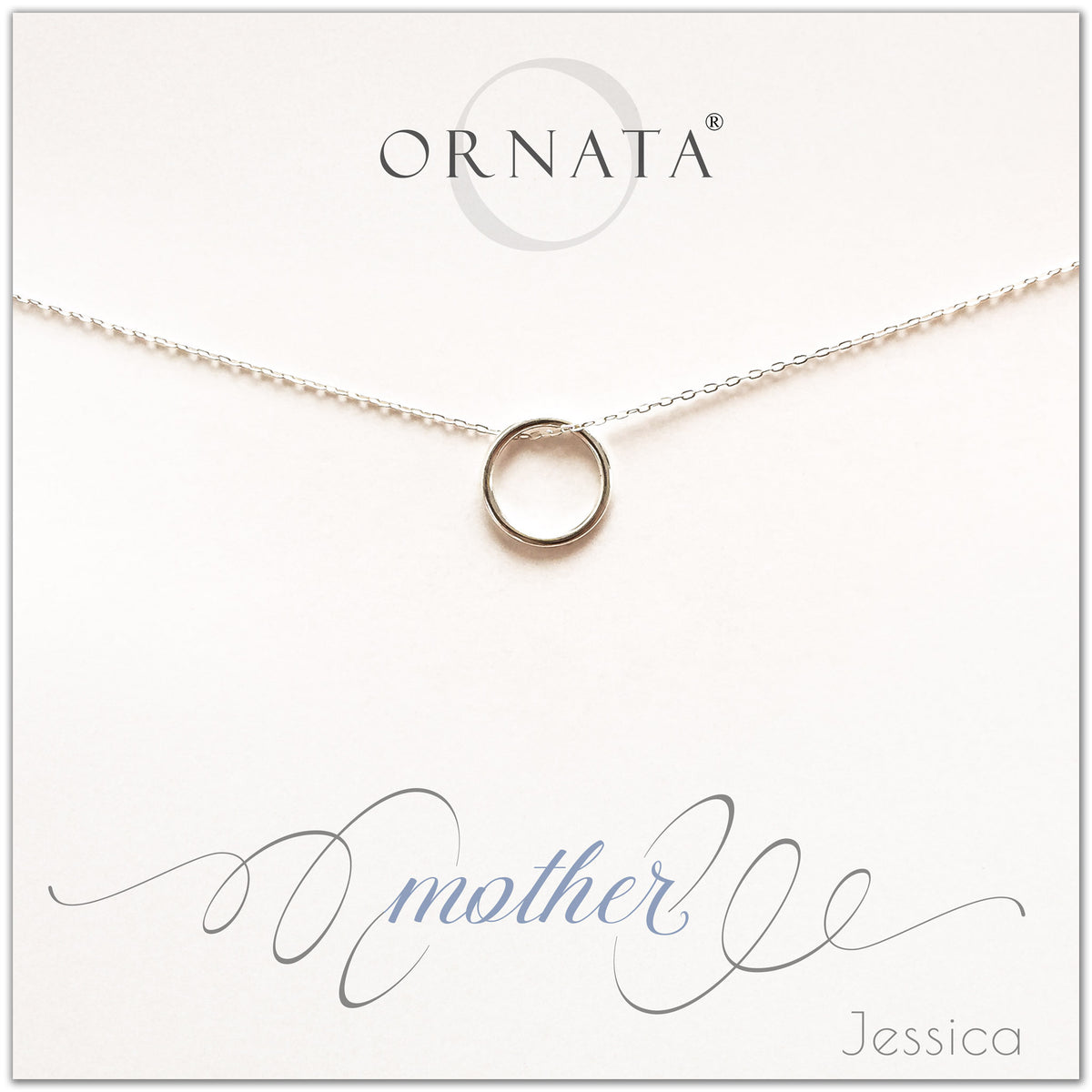 Mother or Mom - personalized silver necklaces. Our sterling silver custom jewelry is a perfect gift for mothers, daughters, granddaughters, grandmothers, sisters, best friends, wives, girlfriends, and family members. Also a good gift for Mother’s Day. 