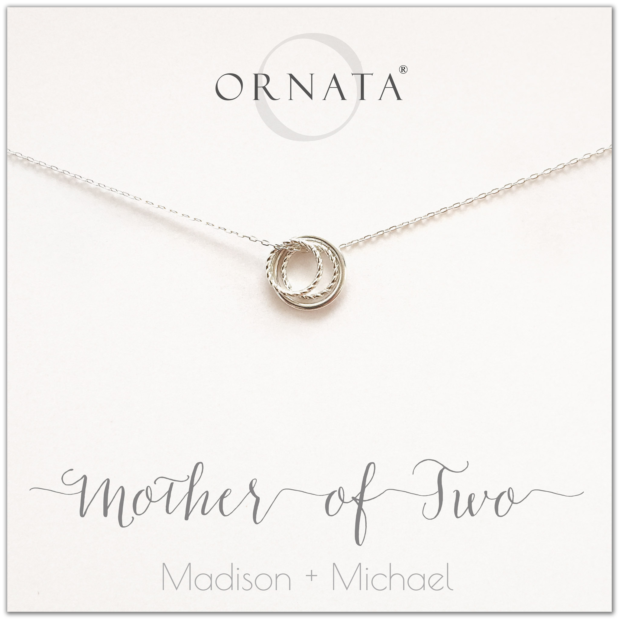 Mom of two necklace sale