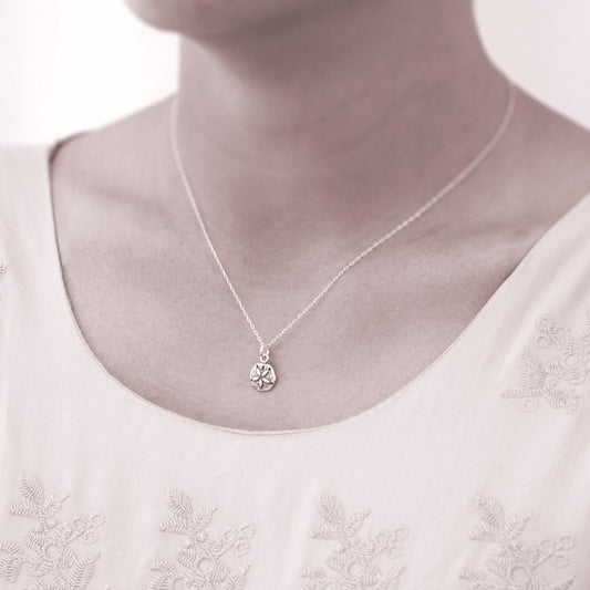 Personalized necklace - silver sand dollar necklaces  - sterling silver custom ocean jewelry. Add the name of your ocean loving friend to this silver shell necklace. 