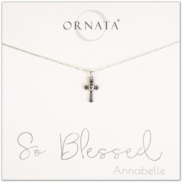 So blessed cross necklace - personalized silver cross necklace. Our sterling silver custom jewelry is a perfect gift for girlfriends, wives, mothers, nieces, daughters, best friends, sisters, significant others, newlyweds, and soul mates - symbolic cross necklace.