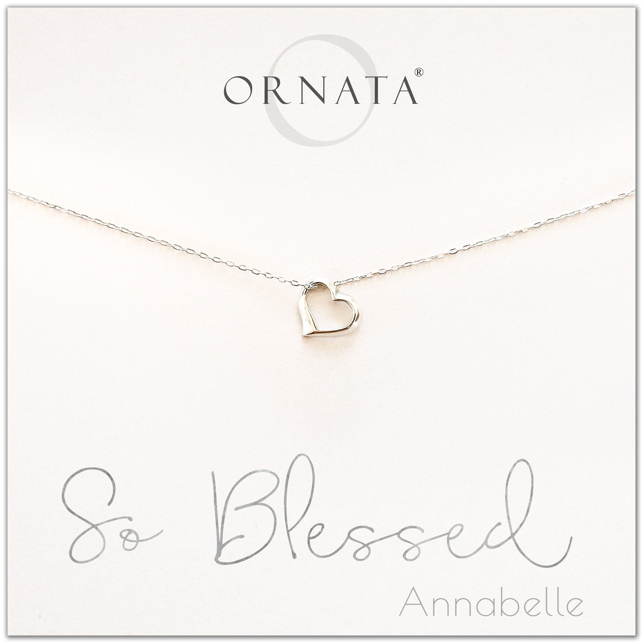 So blessed necklace - personalized silver heart necklace. Our sterling silver custom jewelry is a perfect gift for girlfriends, wives, mothers, nieces, daughters, best friends, sisters, significant others, newlyweds, and soul mates - symbolic heart necklace.