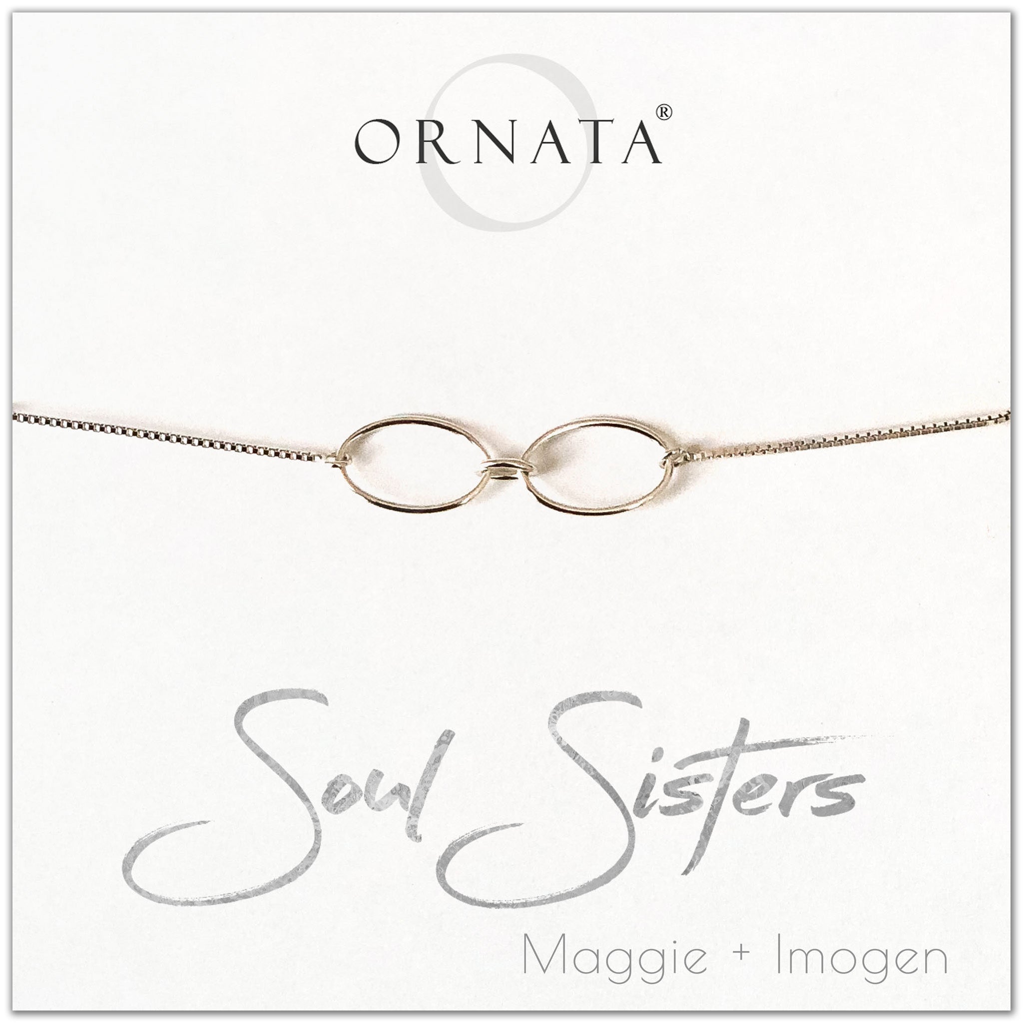 Soul Sisters personalized sterling silver bolo bracelet. Our custom bracelets make good gifts for best friends or sisters. 