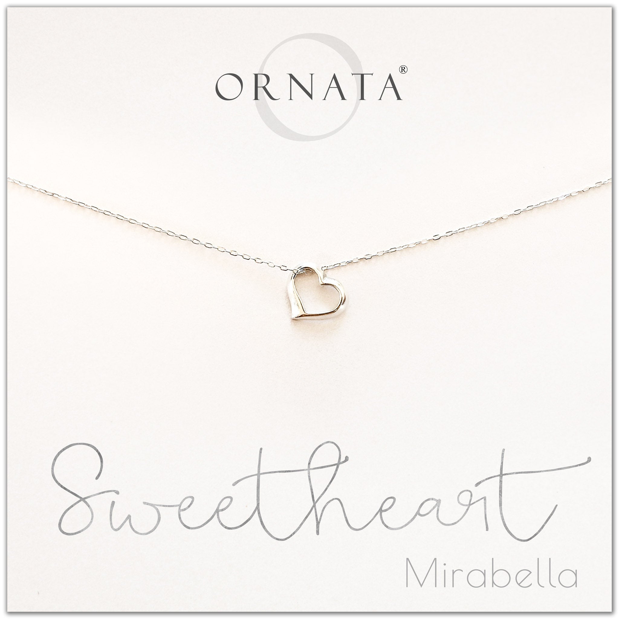Delicate sweetheart necklace - personalized silver heart necklace. Our sterling silver custom jewelry is a perfect gift for girlfriends, wives, mothers, nieces, daughters, best friends, sisters, significant others, newlyweds, and soul mates - symbolic heart necklace.