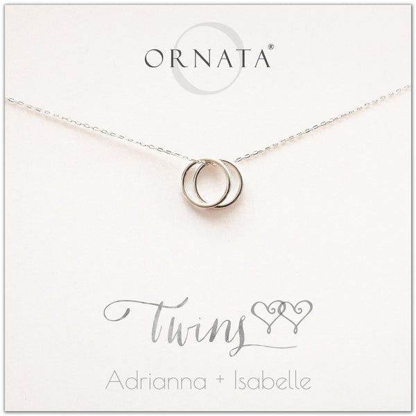 Twins Personalized Sterling Silver Necklace – Ornata